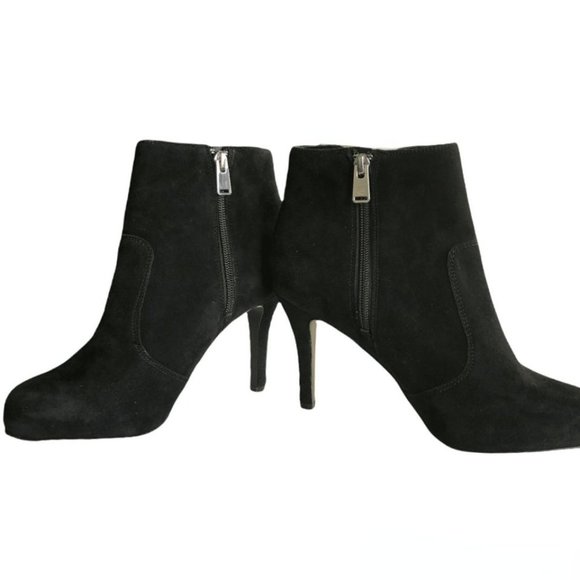 Brand New Rockport Black Suede High Heel Ankle Boots Size 7 - Picture 3 of 5